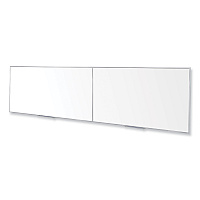 Ghent Magnetic Porcelain Whiteboard with Satin Aluminum Frame, 193 x 48.5, White Surface (M14164)