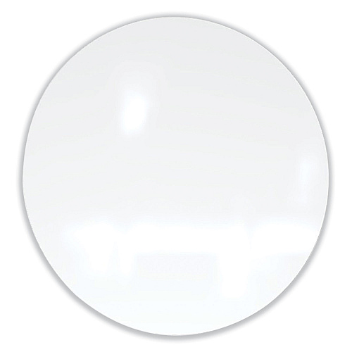 Ghent Coda Low Profile Circular Non-Magnetic Glassboard, 36 Diameter, White Surface (CDAGN36WH)