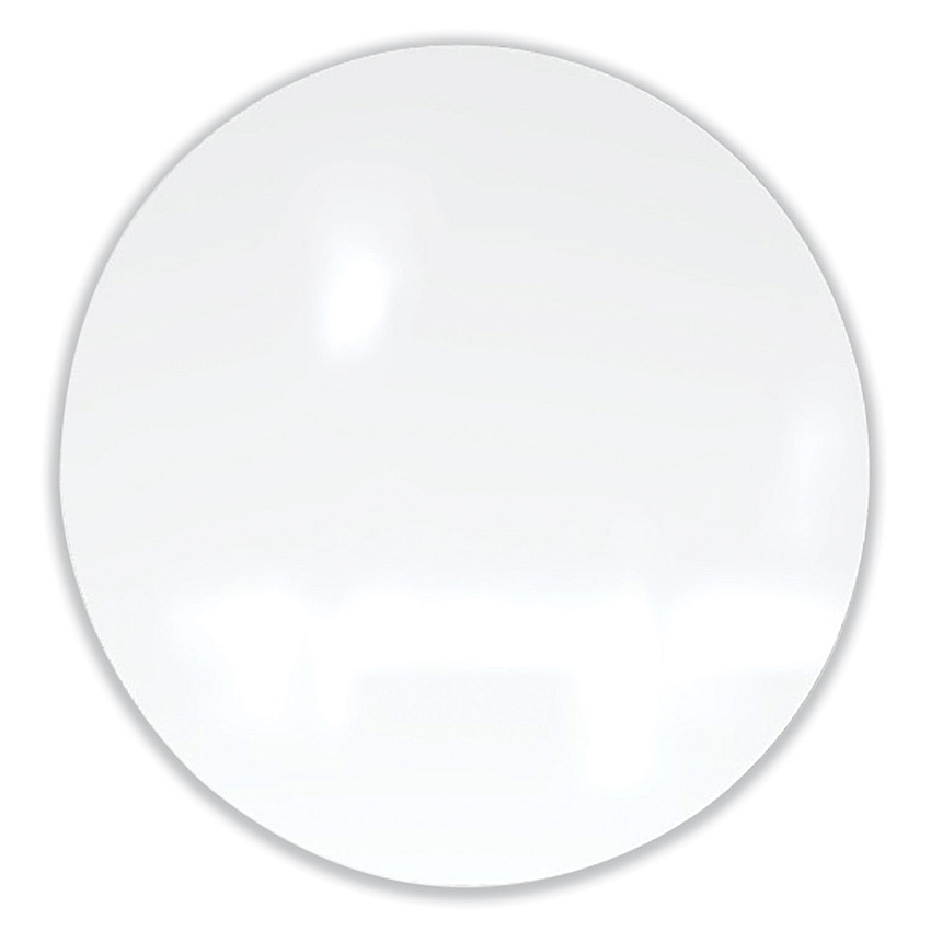 Ghent Coda Low Profile Circular Non-Magnetic Glassboard, 36 Diameter, White Surface (CDAGN36WH)