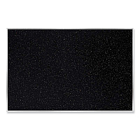 Ghent Satin Aluminum-Frame Recycled Rubber Bulletin Boards, 120.5 x 48.5, Confetti Surface (ATR410CF)