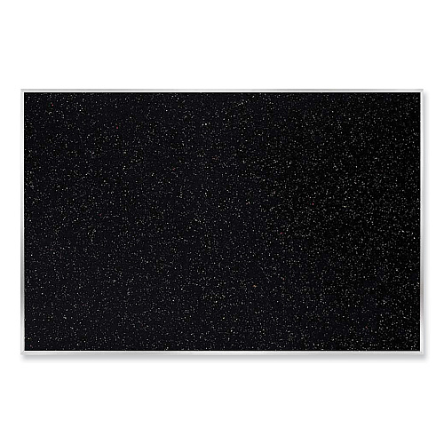 Ghent Satin Aluminum-Frame Recycled Rubber Bulletin Boards, 120.5 x 48.5, Confetti Surface (ATR410CF)