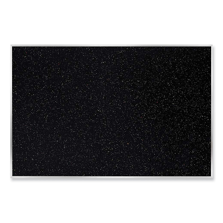 Ghent Satin Aluminum-Frame Recycled Rubber Bulletin Boards, 120.5 x 48.5, Confetti Surface (ATR410CF)