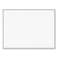 Ghent Non-Magnetic Whiteboard with Aluminum Frame, 36 x 23.81, White Surface, Satin Aluminum Frame (M2231)
