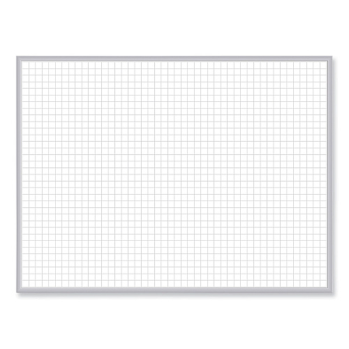Ghent Non-Magnetic Whiteboard with Aluminum Frame, 36 x 23.81, White Surface, Satin Aluminum Frame (M2231)