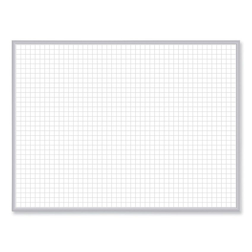 Ghent Non-Magnetic Whiteboard with Aluminum Frame, 36 x 23.81, White Surface, Satin Aluminum Frame (M2231)