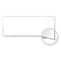 Ghent Magnetic Porcelain Whiteboard with Satin Aluminum Frame, 144.5 x 48.5, White Surface (M14124)
