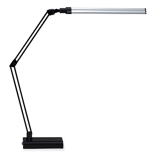 V-Light LED Ultra Slim Lamp with Swing Arm, 21.5" High, Black/Silver (8VSL188NC)