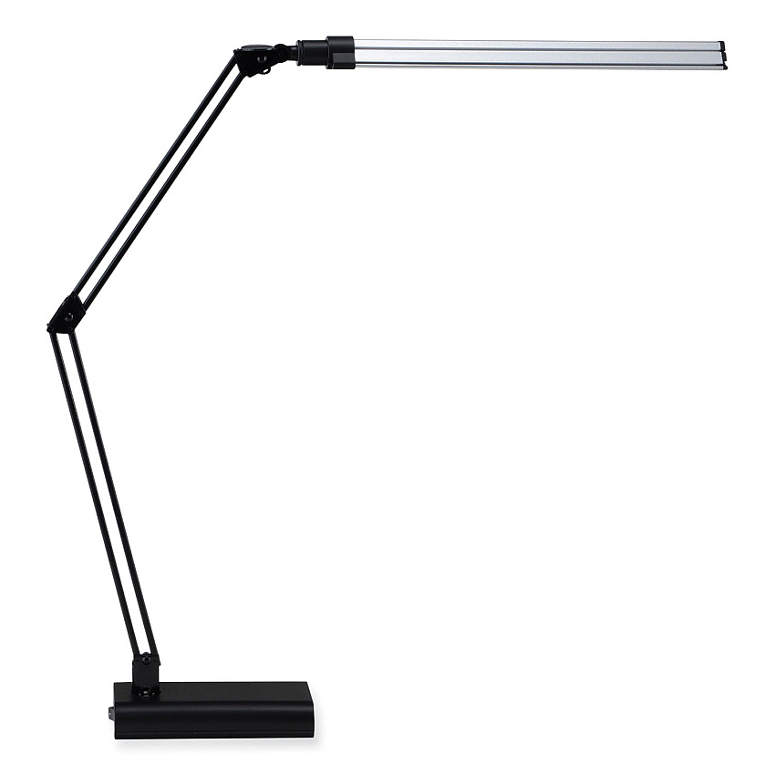 V-Light LED Ultra Slim Lamp with Swing Arm, 21.5" High, Black/Silver (8VSL188NC)