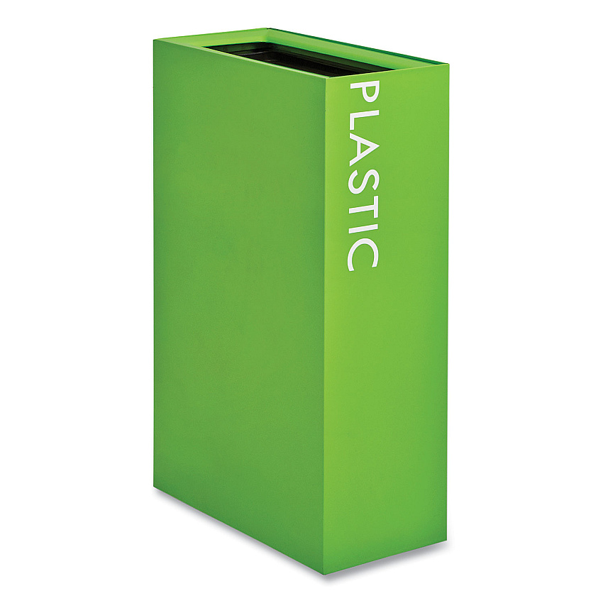 Safco Mixx Recycling Center Rectangular Receptacle, 29 gal, Steel, Green (9448GN)