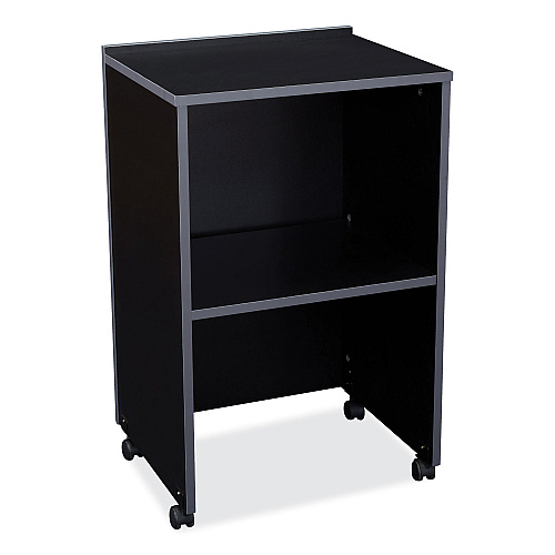 Oklahoma Sound AV Cart/Lectern Base, 21.12 x 17.5 x 33.75, Black (112BK)