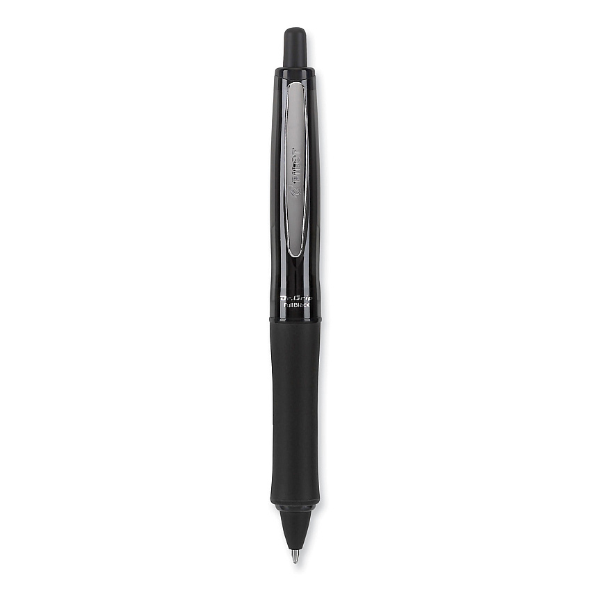 Pilot Dr. Grip FullBlack Advanced Ink Ballpoint Pen, Retractable, Medium 1 mm, Black Ink, Black Barrel (36193)