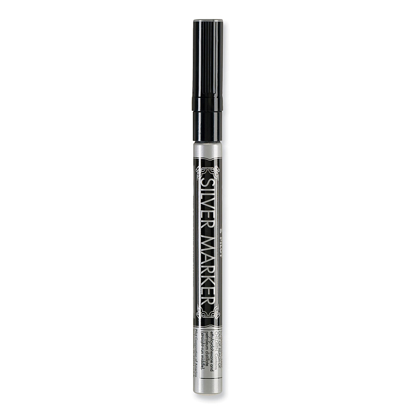 Pilot Creative Art and Crafts Marker, Extra-Fine Brush Tip, Silver (41801)
