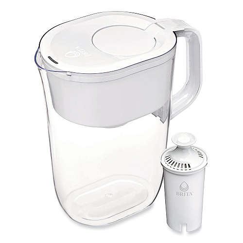 Brita Tahoe Water Pitcher with Standard Filter, 10 Cups, Clear, 2/Carton (50684CT)