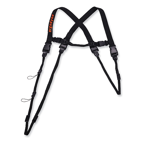 ergodyne Squids 3132 Barcode Scanner Lanyard Harness, Large: 20" Arm Strap, 43" Long Lanyard Strap, Black (19164)