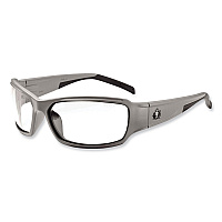 ergodyne Skullerz Thor Safety Glasses, Matte Gray Nylon Impact Frame, Anti-Fog Clear Polycarbonate Lens (51103)