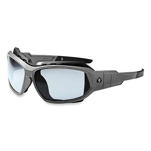 ergodyne Skullerz Loki Safety Glasses/Goggles, Matte Gray Nylon Impact Frame, Indoor/Outdoor Polycarbonate Lens (56180)