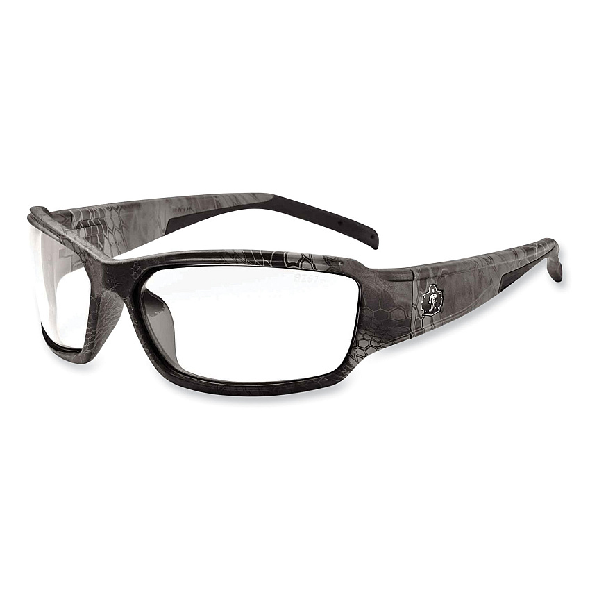 ergodyne Skullerz Thor Safety Glasses, Kryptek Tyhpon Nylon Impact Frame, Clear Polycarbonate Lens (51300)