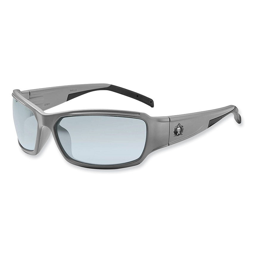 ergodyne Skullerz Thor Safety Glasses, Matte Gray Nylon Impact Frame, Indoor/Outdoor Polycarbonate Lens (51180)
