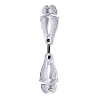 ergodyne Squids 3420 Dual Clip Swivel Glove Clip Holder, 1 x 0.6 x 5.5, Acetal Copolymer, Granite (19415)