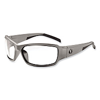 ergodyne Skullerz Thor Safety Glasses, Matte Gray Nylon Impact Frame, Clear Polycarbonate Lens (51100)
