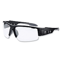 ergodyne Skullerz Dagr Safety Glasses, Matte Black Nylon Impact Frame, Anti-Fog Clear Polycarbonate Lens (52403)