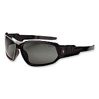 ergodyne Skullerz Loki Safety Glasses/Goggles, Black Nylon Impact Frame,Polarized Smoke Polycarbonate Lens (56031)