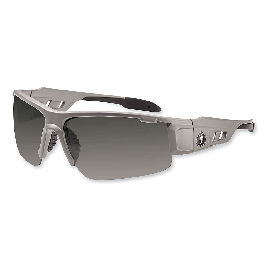 ergodyne Skullerz Dagr Safety Glasses, Matte Gray Nylon Impact Frame, Polarized Smoke Polycarbonate Lens (52131)