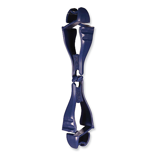 ergodyne Squids 3400MD Metal Detectable Dual Clip Glove Clip Holder, 1 x 1 x 6.5, Acetal Copolymer, Deep Blue (19132)