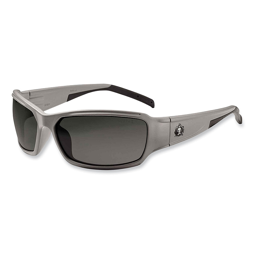 ergodyne Skullerz Thor Safety Glasses, Matte Gray Nylon Impact Frame, Smoke Polycarbonate Lens (51130)