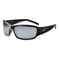ergodyne Skullerz Thor Safety Glasses, Black Nylon Impact Frame, Silver Mirror Polycarbonate Lens (51042)
