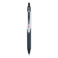 Pilot VBall RT Liquid Ink Roller Ball Pen, Retractable, Extra-Fine 0.5 mm, Black Ink, Black/White Barrel (26106)