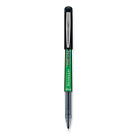 Pilot Precise V5 BeGreen Roller Ball Pen, Stick, Extra-Fine 0.5 mm, Black Ink, Black Barrel, Dozen (26300)