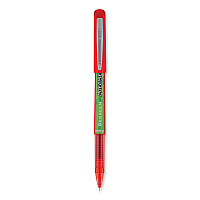Pilot Precise V5 BeGreen Roller Ball Pen, Stick, Extra-Fine 0.5 mm, Red Ink, Red Barrel, Dozen (26302)