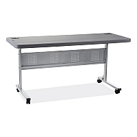 NPS Flip-N-Store Training Table, Rectangular, 24 x 60 x 29.5, Charcoal Gray (BPFT246020)