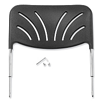 Backrest for NPS 6600 Series Elephant Z-Stools, 16.25 x 4.5 x 19, Plastic/Steel, Black (6600B)