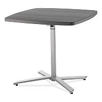 NPS Cafe Time Adjustable-Height Table, Square, 36w x 36d x 30 to 42h, Charcoal Slate (CTT3042)