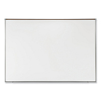 Ghent Proma Magnetic Porcelain Projection Whiteboard with Satin Aluminum Frame, 72.5 x 48.5, White Surface (PRM1464)