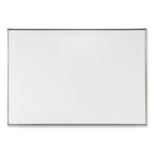 Ghent Proma Magnetic Porcelain Projection Whiteboard with Satin Aluminum Frame, 72.5 x 48.5, White Surface (PRM1464)