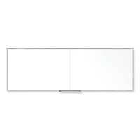 Ghent Non-Magnetic Whiteboard with Aluminum Frame, 144.63 x 48.47, White Surface, Satin Aluminum Frame (M24124)