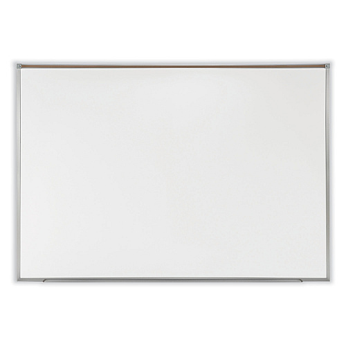 Ghent Proma Magnetic Porcelain Projection Whiteboard with Satin Aluminum Frame, 48.5 x 36.5, White Surface (PRM1344)