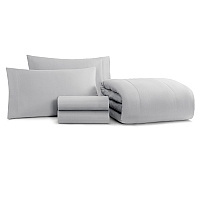 Family Essentials Bed In Bag 5pc Set - Twin - Grey - 1 Set (P-BIAB-TW-GY)