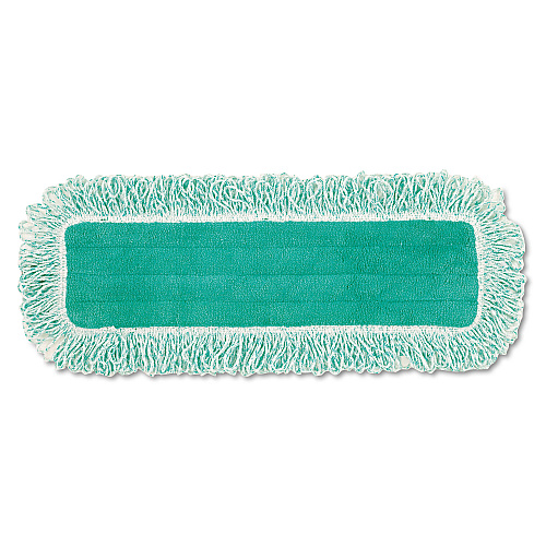 Rubbermaid Commercial Dust Pad with Fringe, Microfiber, 18" Long, Green (Q418GN)