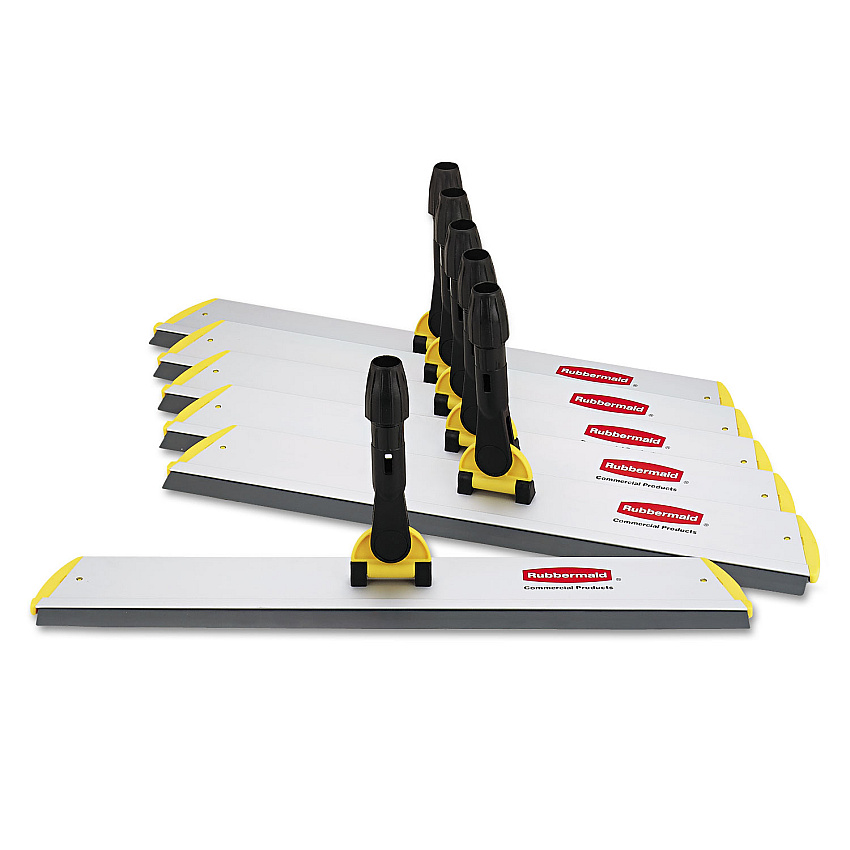 Rubbermaid HYGEN Quick Connect S-S Frame, Squeegee, 24w x 4 1/2d, Aluminum, Yellow (Q570)