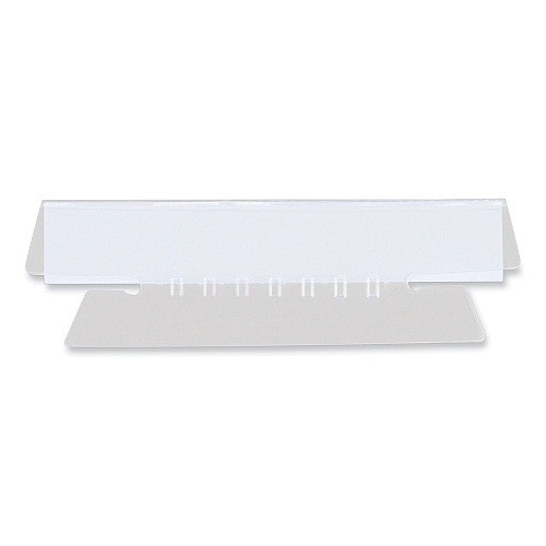 Universal Hanging File Folder Plastic Index Tabs, 1/3-Cut, Clear, 3.7" Wide, 50/Pack (UNV43314)