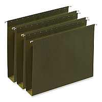 Universal Box Bottom Hanging File Folders, 2" Capacity, Letter Size, 1/5-Cut Tabs, Standard Green, 25/Box (UNV14142)