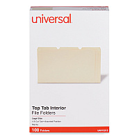 thumbnail image 2 of Universal UNV12304 1/3-Cut Tab Interior File Folders - Letter Size, Yellow (100-Pack) 2 of 6