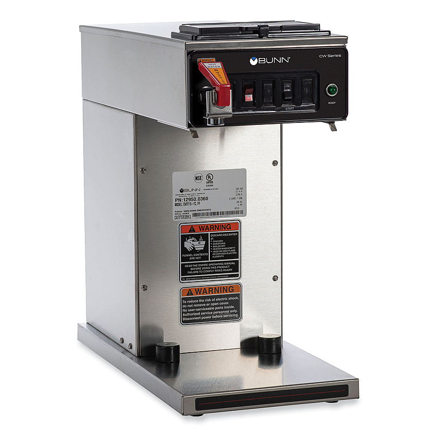BUNN CWTF15-TC 12-Cup Automatic Thermal Coffee Brewer, Gray/Stainless Steel (129500360)