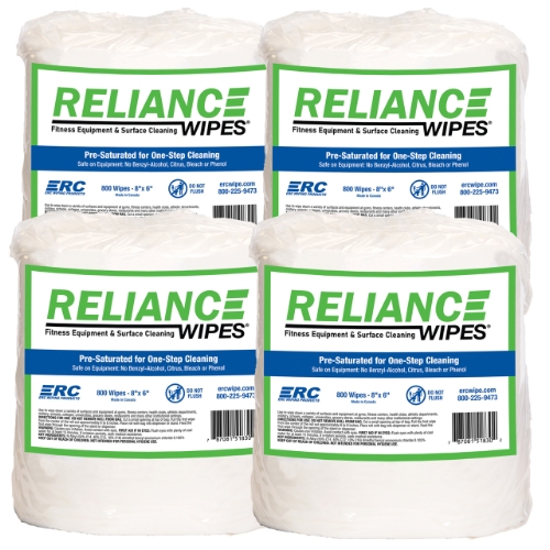 Erc Reliance Gym Wipes 4 Rolls, Case Of 3200 (RW4PK)