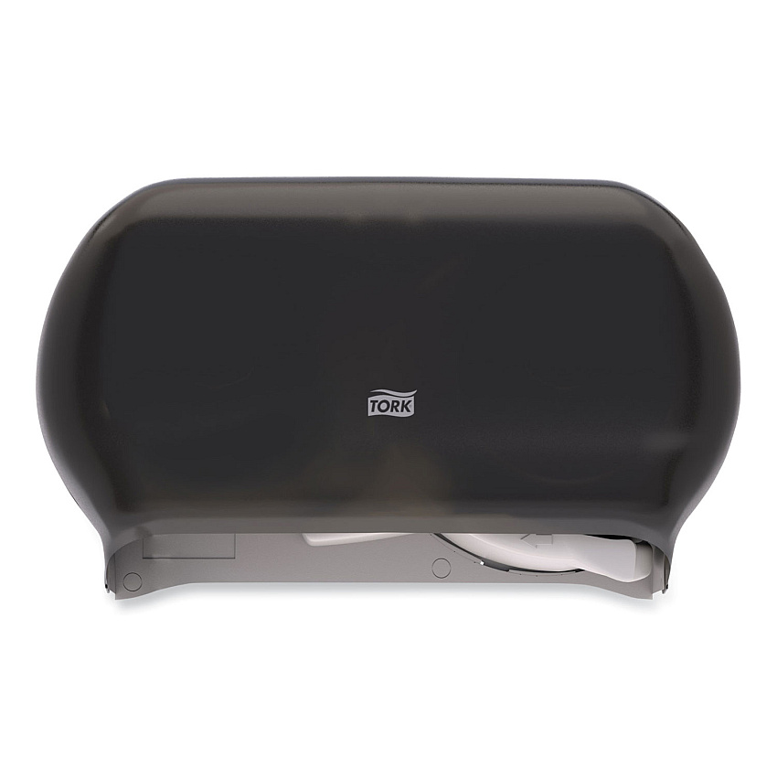 Tork&reg; Standard Toilet Paper Twin Dispenser, 2-Rolls, Smoke (59TR)