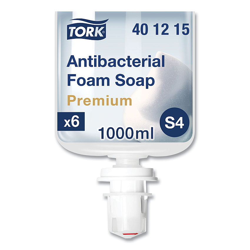 Tork Premium Antibacterial Foam Soap Refill, Unscented, 1 L, 6/Carton (401215)